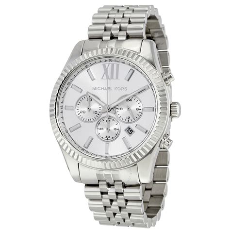 michael kors silver mens watch|michael kors herrenuhren.